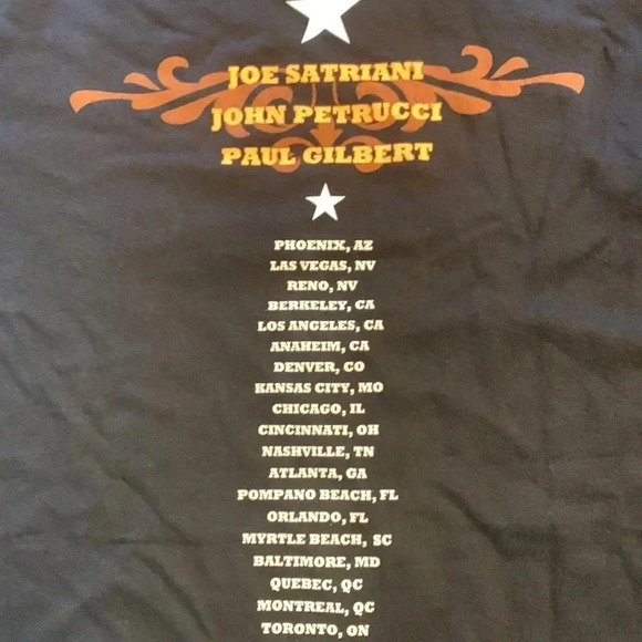 Joe Satriani G307 Original Brand Concert Tee Shirt Retro - Picture 7 of 7